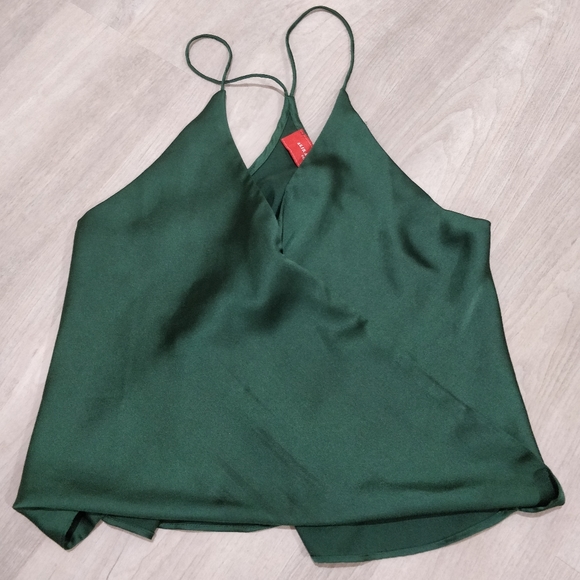 Akira Red Label silky green camisole blouse - Picture 8 of 12